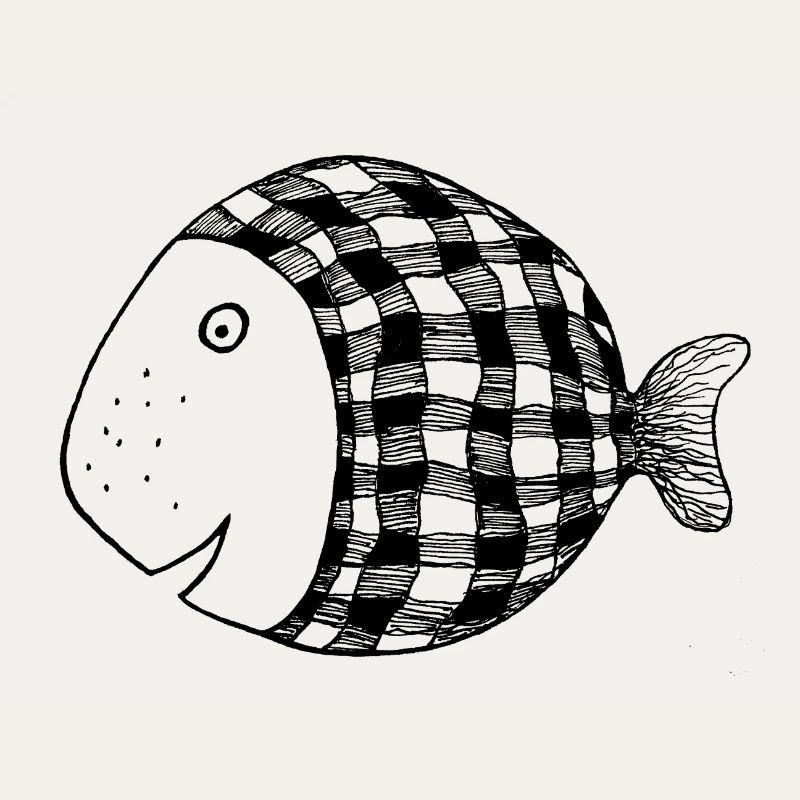 Dicker Fisch kariert