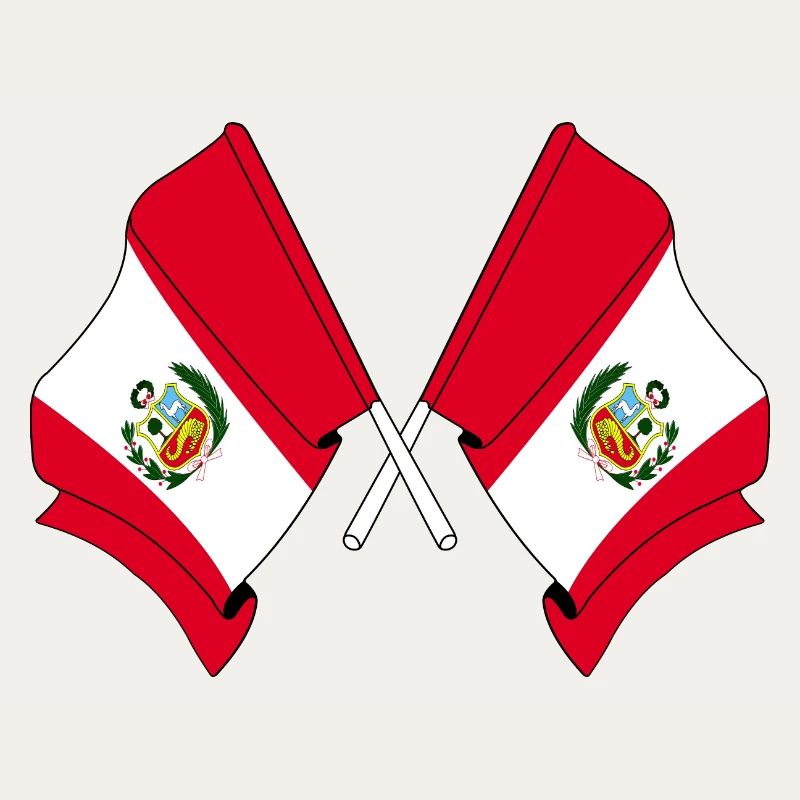Deux drapeaux croisés du Pérou