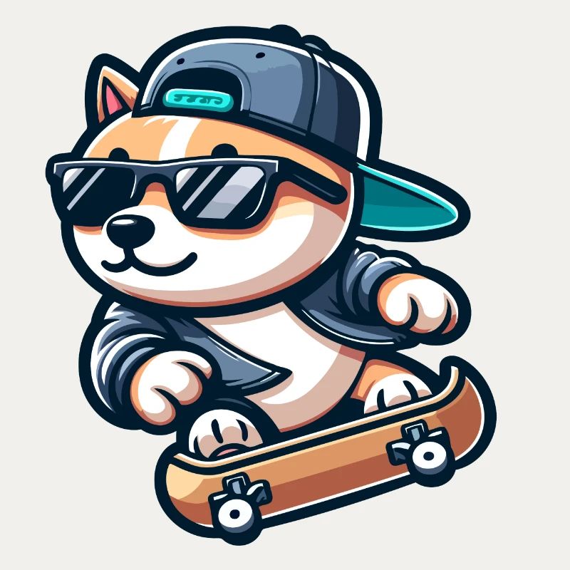 Corgi Boarder: Der Eislauf-Sidekick