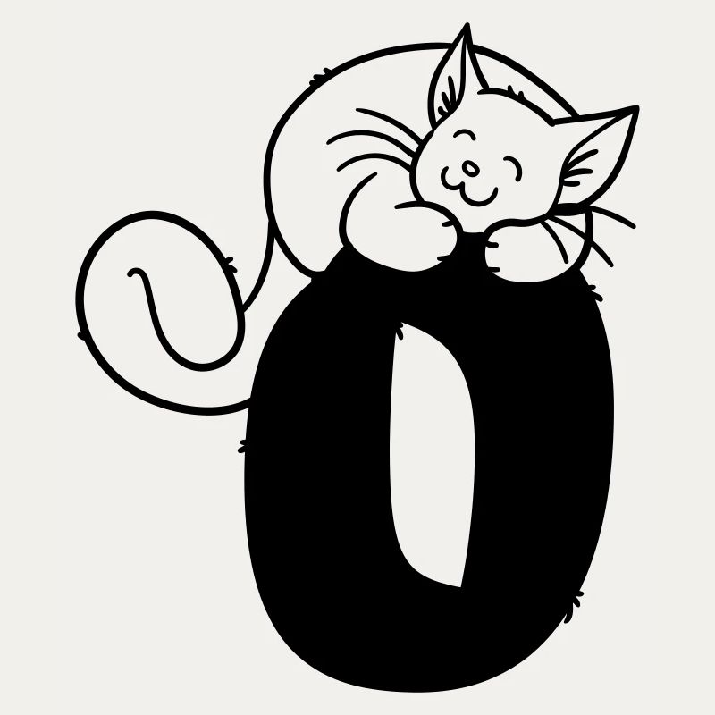 Katze Buchstabe O