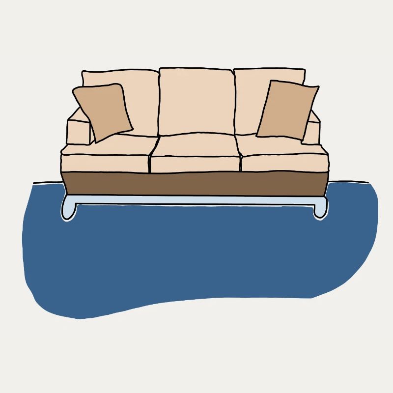 Sofa, bunte Grafik