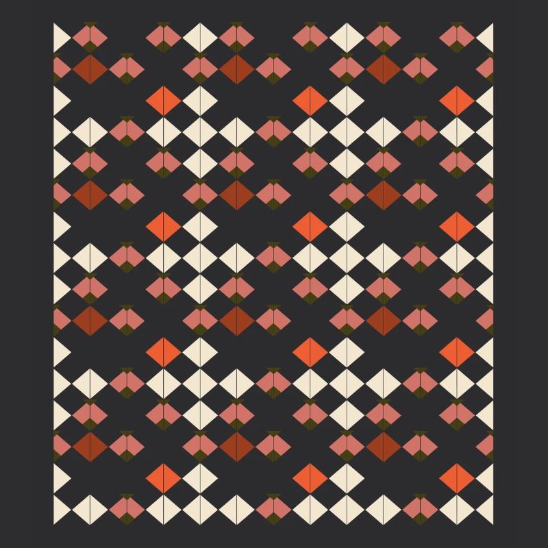 Geometric Diamond Quilt Pattern