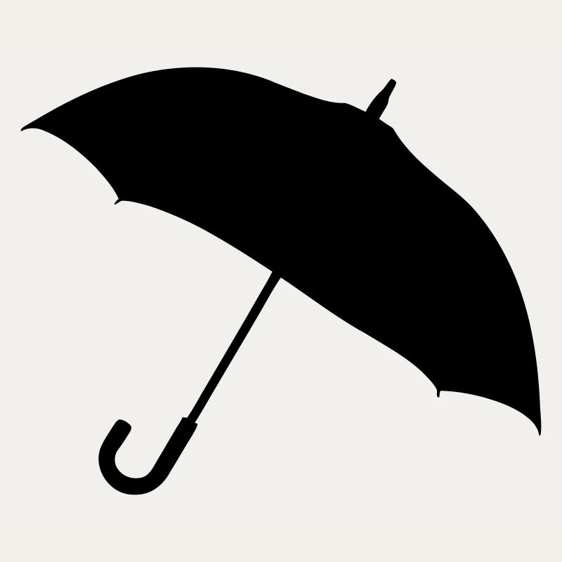 Klassische Regenschirm-Silhouette