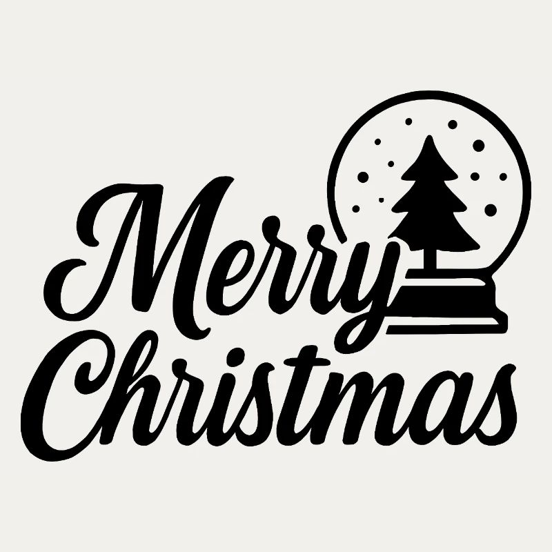 Merry Christmas Design mit Weihnachtskugel