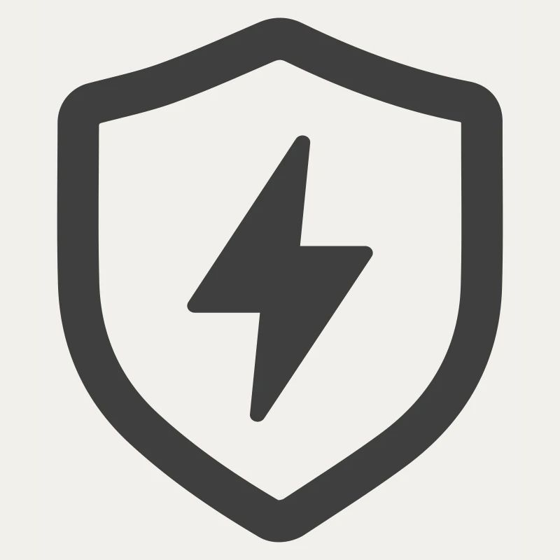 Logo de l’icône du bouclier d’énergie électrique
