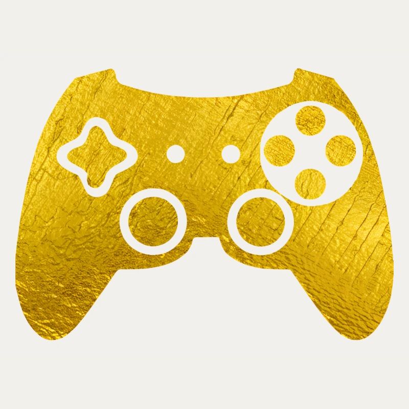 Manette de jeu dorée
