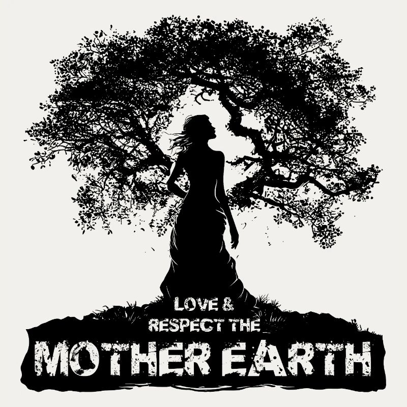 Mutter Erde - Schwarzes Design