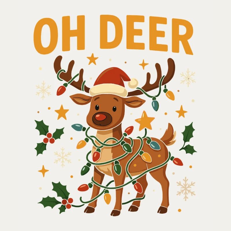 Conception de Noël de renne mignon