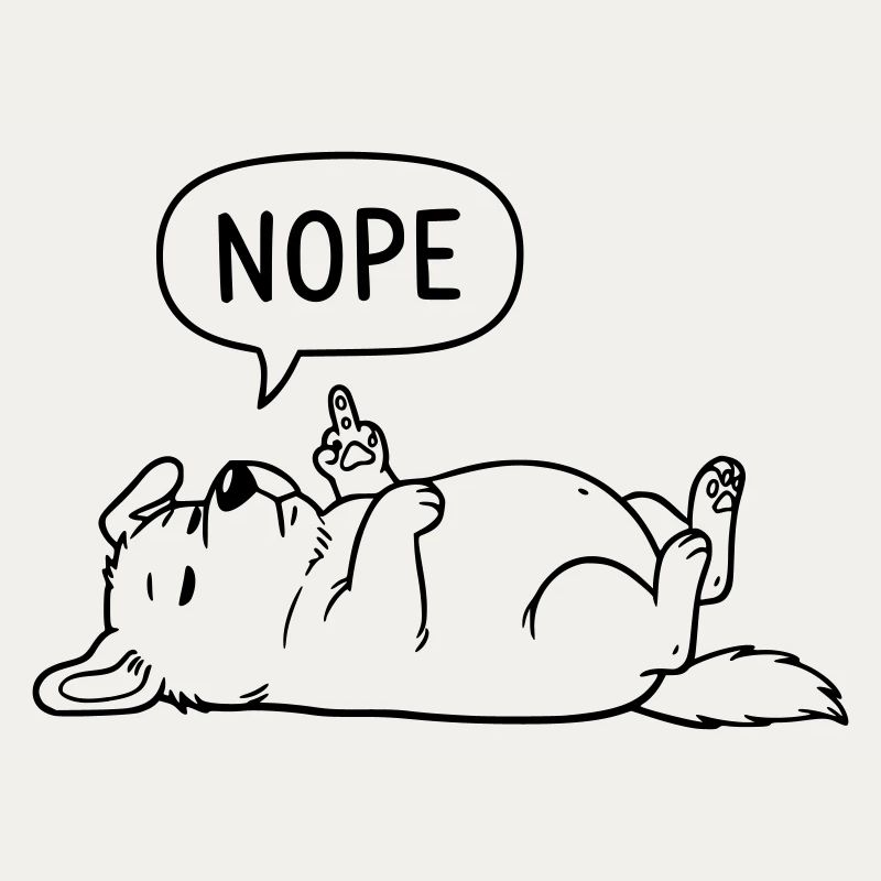 Nope Dog | Funny Middle Finger Statement