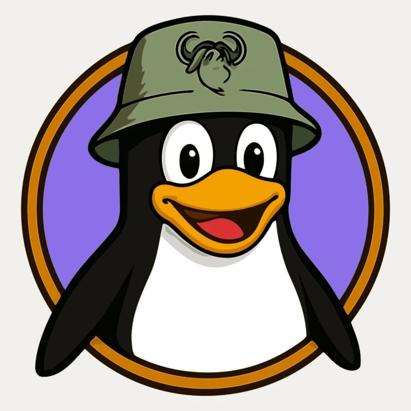 Tux Linux + GNU Hat