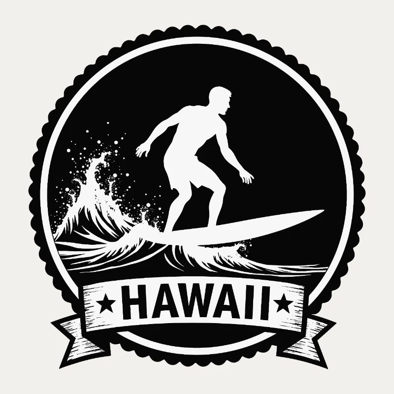 Insigne des vagues de surf d’Hawaï