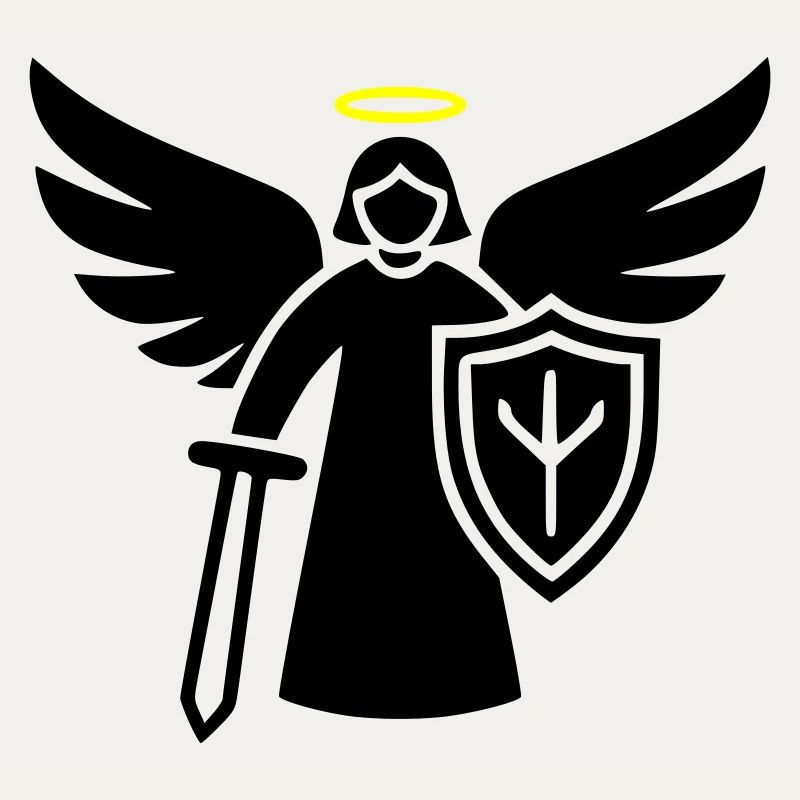 krieger engel piktogramm schild