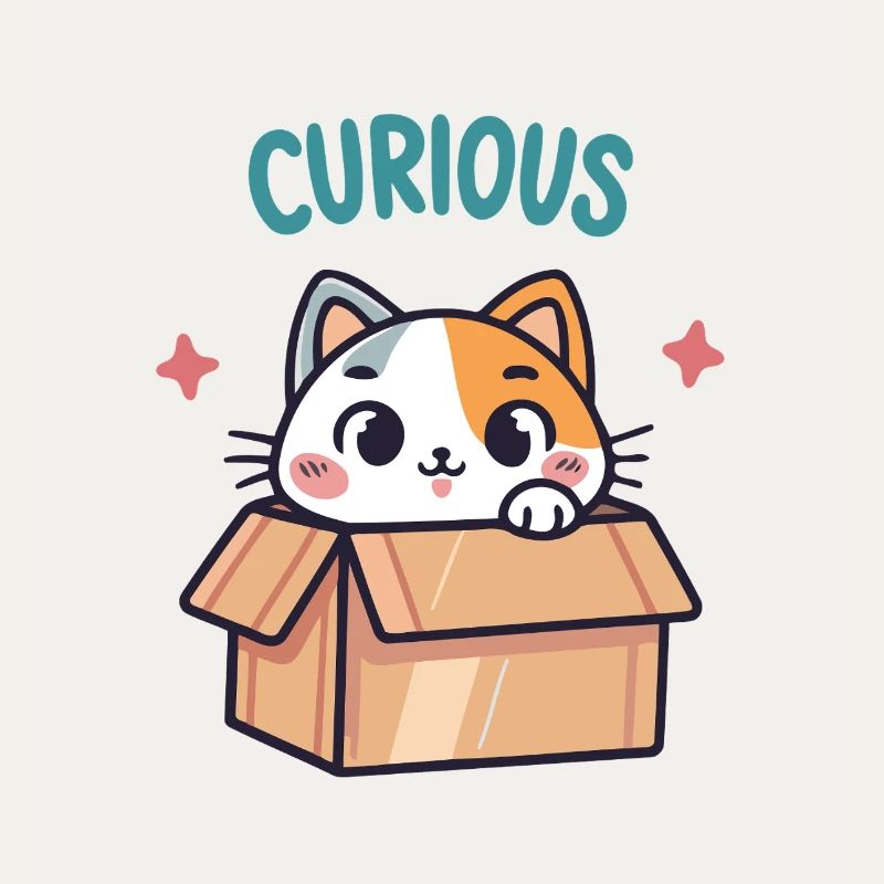 Curious Cat in its Box