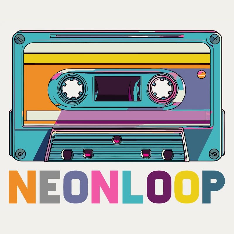 Neon Loop Kassettendesign