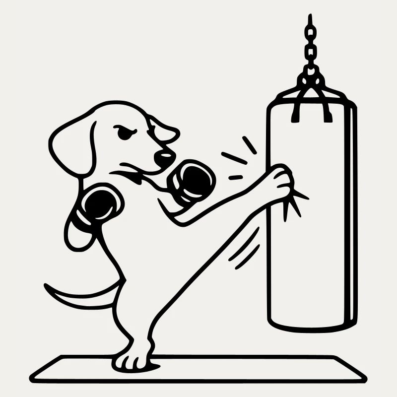 Teckel de kickboxing Boxing