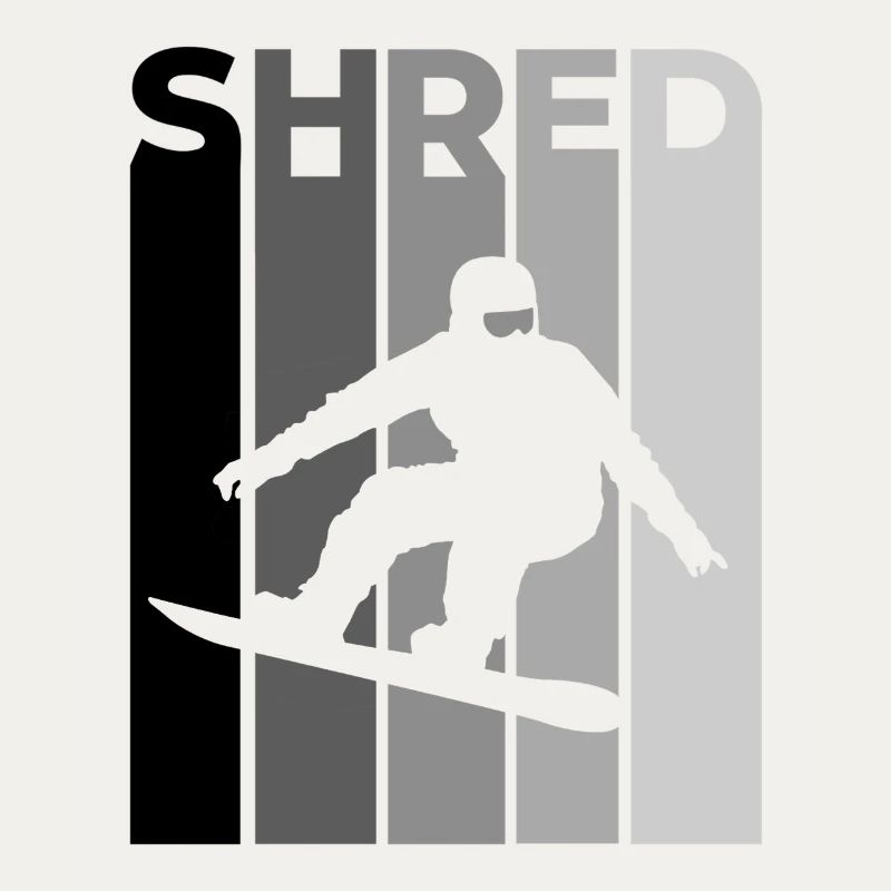SHRED Snowboarder – Snowboard Saying & Action