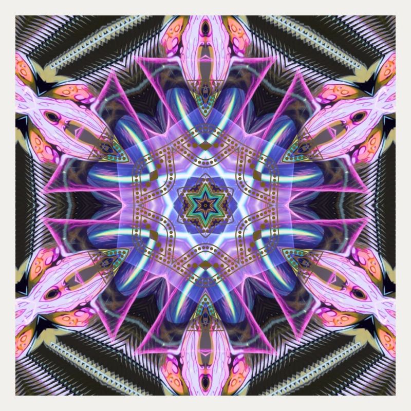 Psychedelic Neon Mandala Pattern
