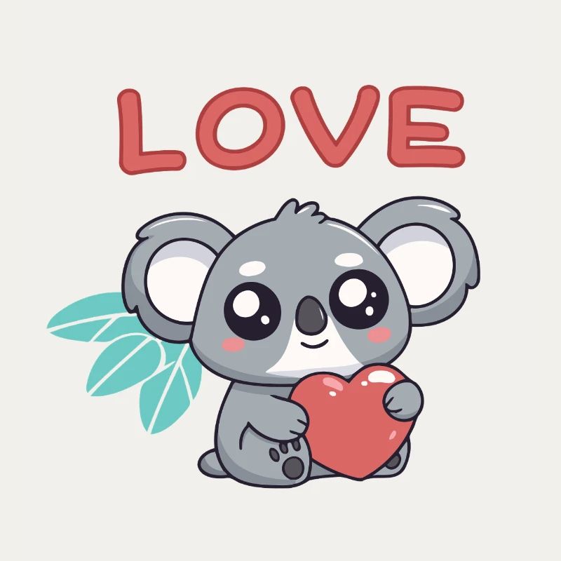 Koala-Herz-Liebe Kawaii
