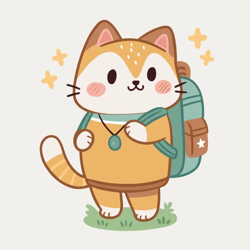 Cute Adventurer Cat Backpack
