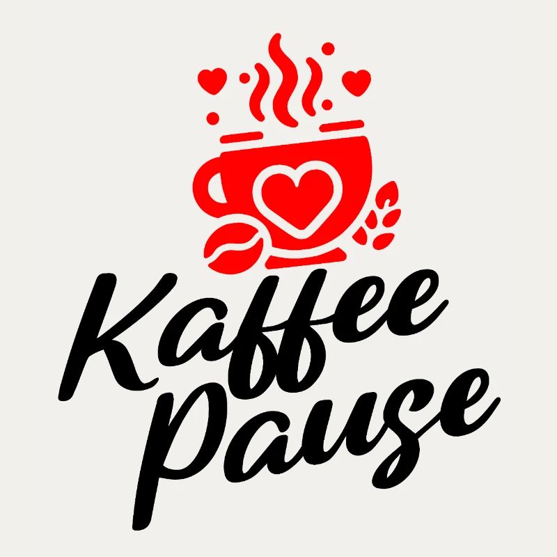 Kaffee Pause - Kaffeebecher mit Herzmotiv
