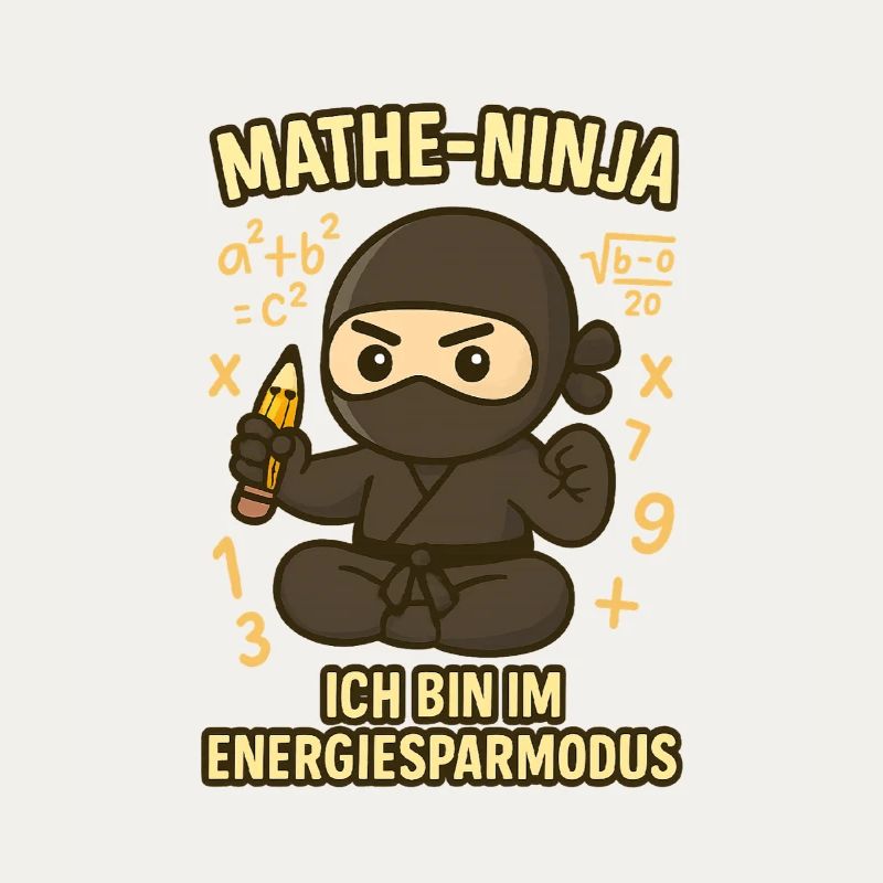 Funny math ninja for math teacher
