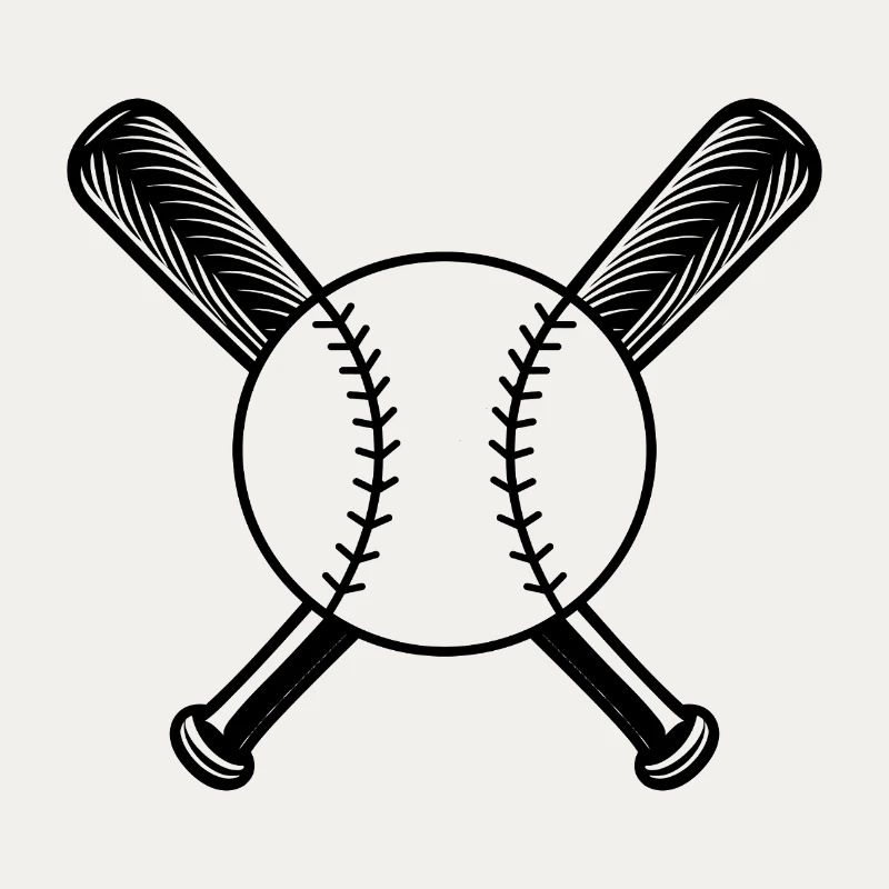 Baseball ball and bats