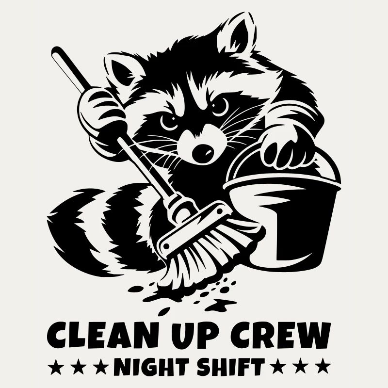 Clean Up Crew – Night Shift Raccoon