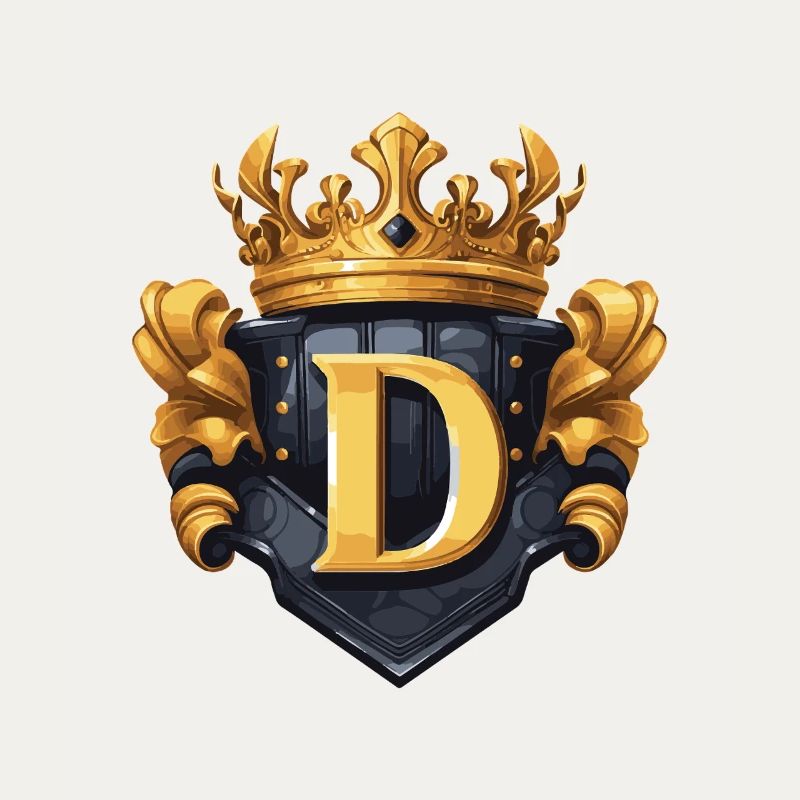 D Letter Name Crown