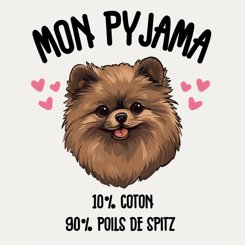 Pyjama Chien Spitz Poméranie Drôle 