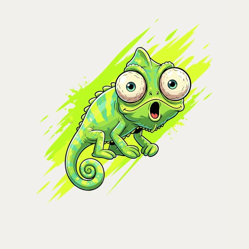 Neon Chamäleon Spritzer