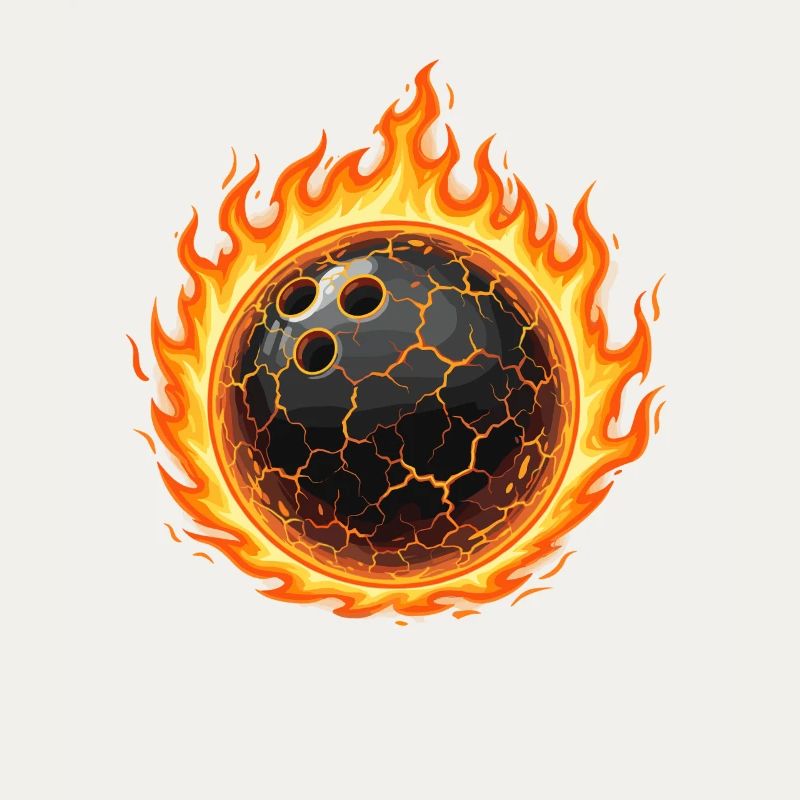 Boule de bowling en lave