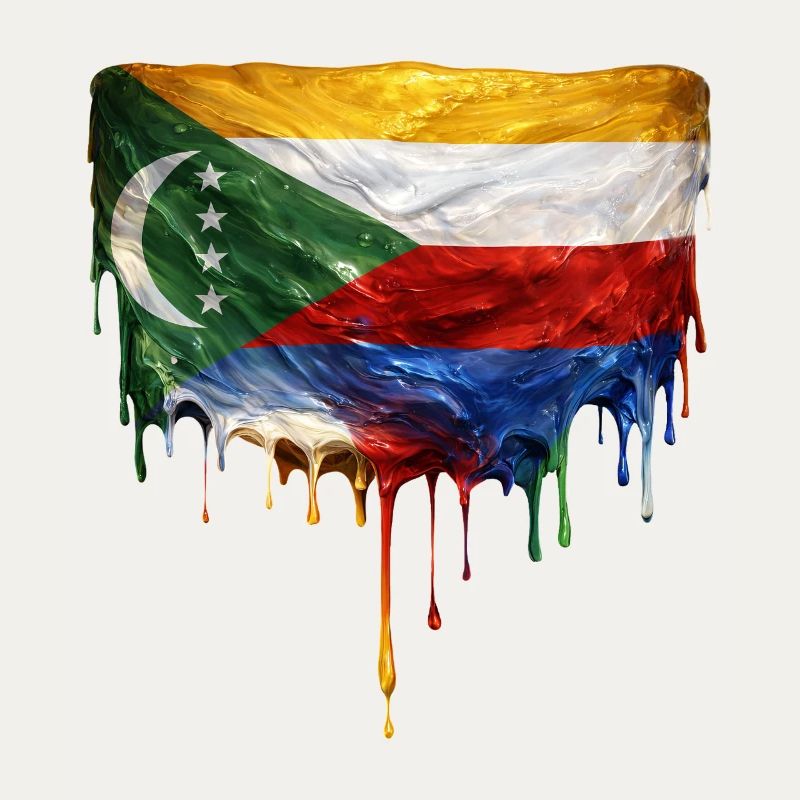 Comoros Flag: Flowing Colors