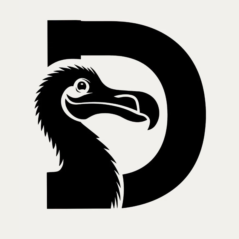  D Dodo Alphabet Tierfreund Lustiger