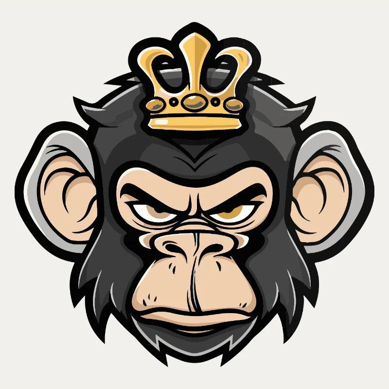 Affe Kopf Krone
