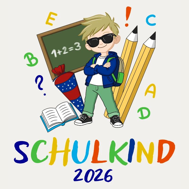 Schulkind 2026 Bunt