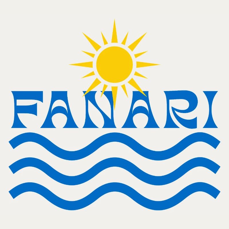 Fanari Sun and Waves Logo Crest