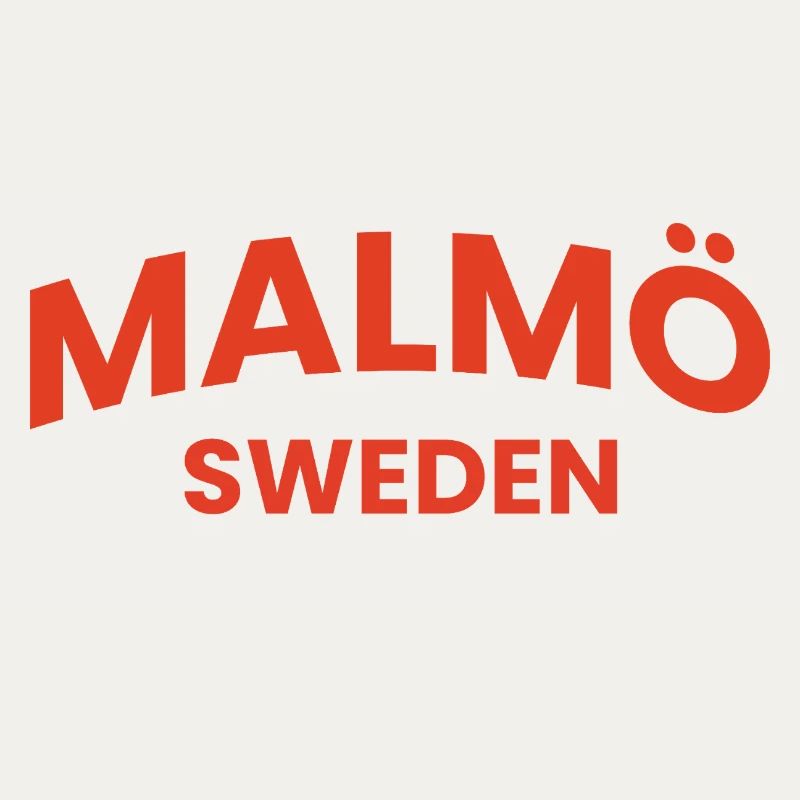 Typographie rouge de Malmö