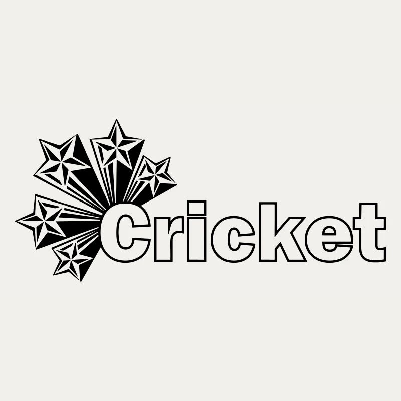 Cricket-Text mit Sternen