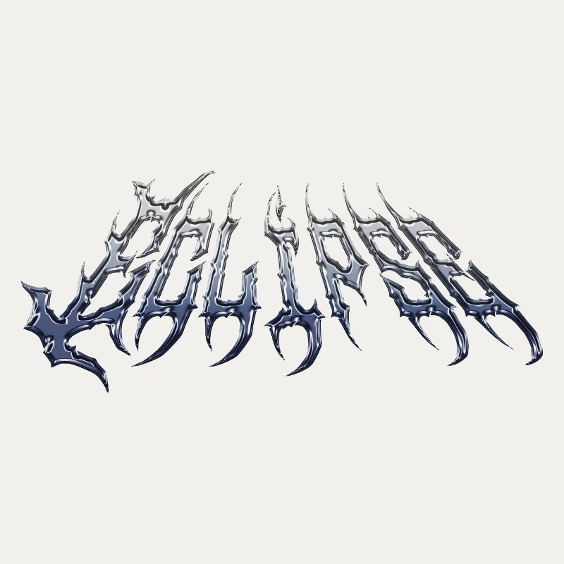 Eclipse - cold metal chrome text