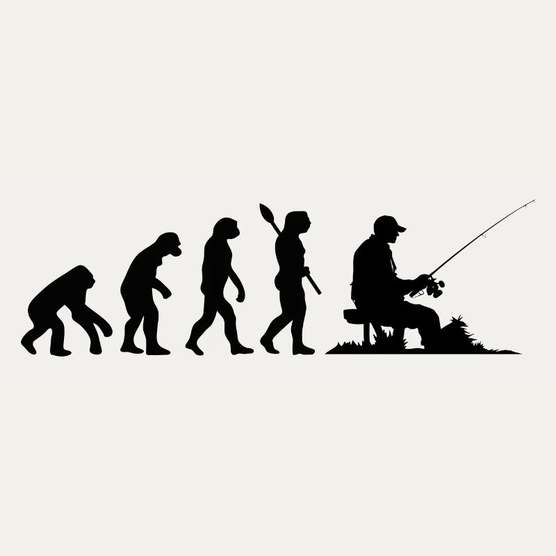 Drôle d’évolution humaine pêcheur amateur de pêche