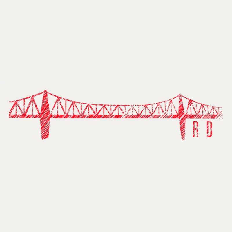 Rendsburger Hochbrücke Scribble Design – RD Skylin