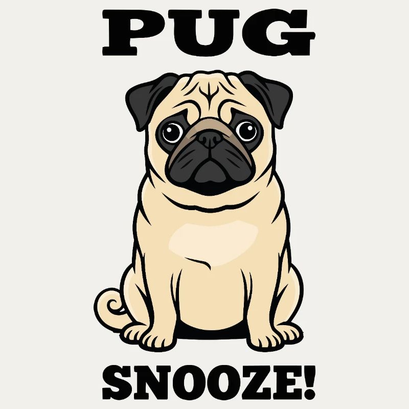 Pug Dog Mops Snooze Hundebegleiter