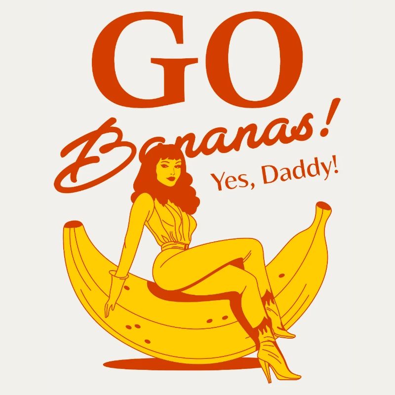Mädchen auf einer banane
