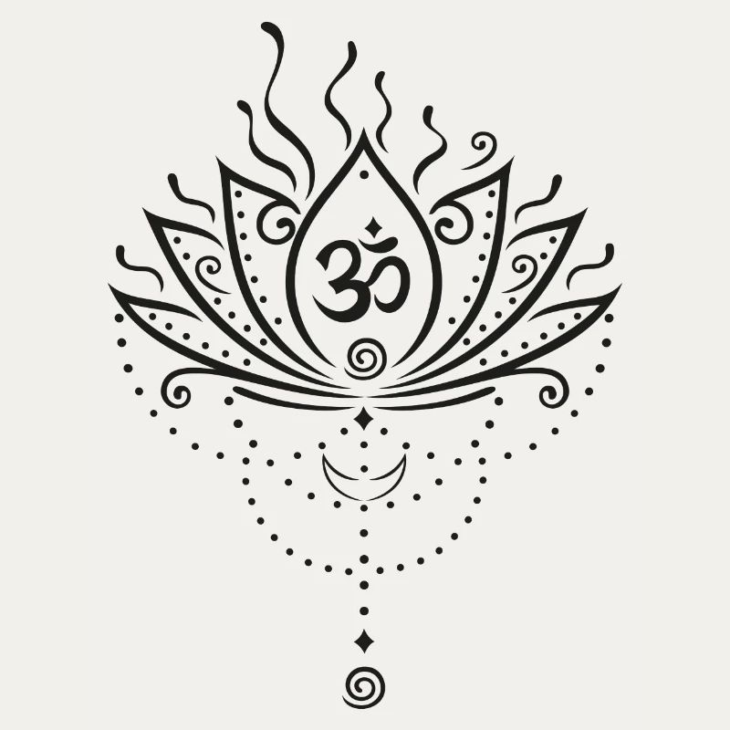 Fleur de lotus, version noire