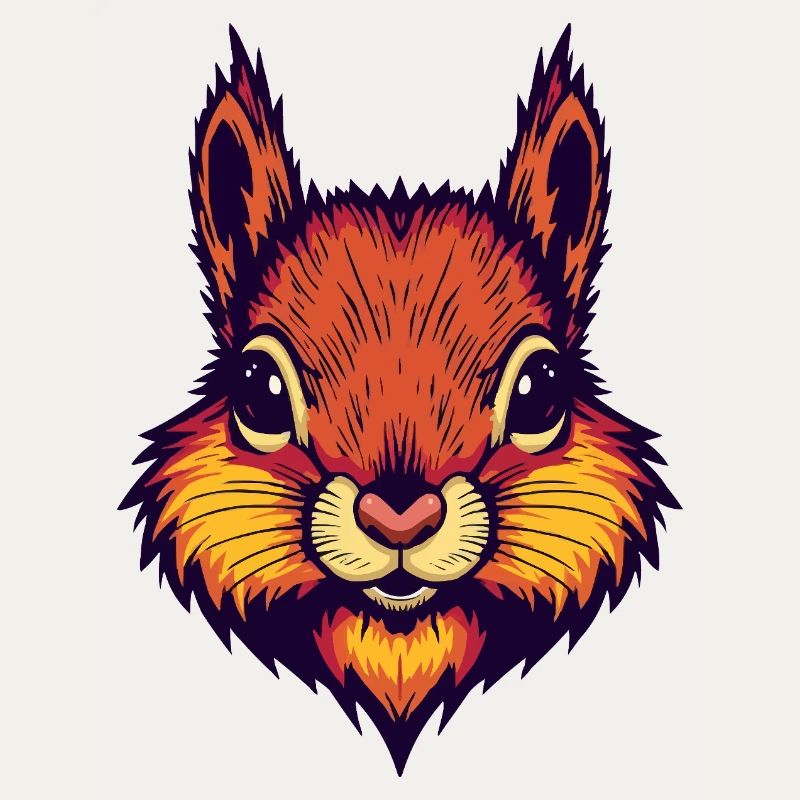 Leuchtend herbstliches Eichhörnchen 
