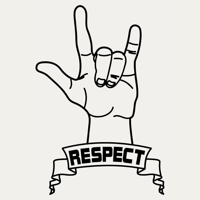 Respect des gestes de la main avec le texte RESPECT