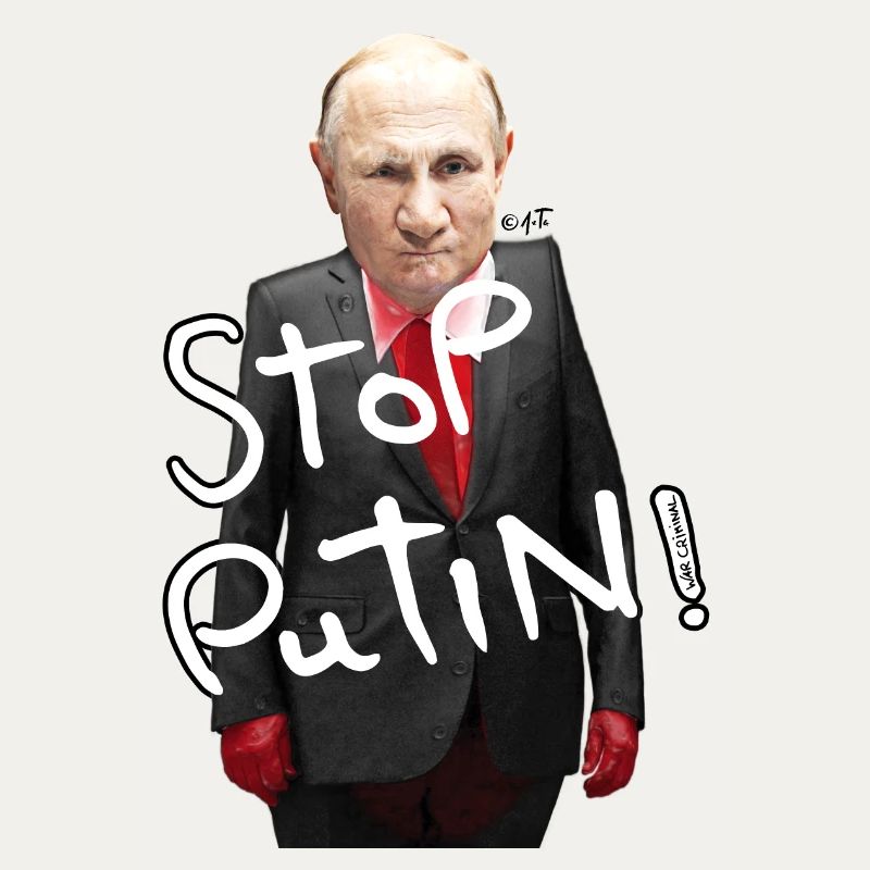 Motif de protestation contre Arrêter Poutine
