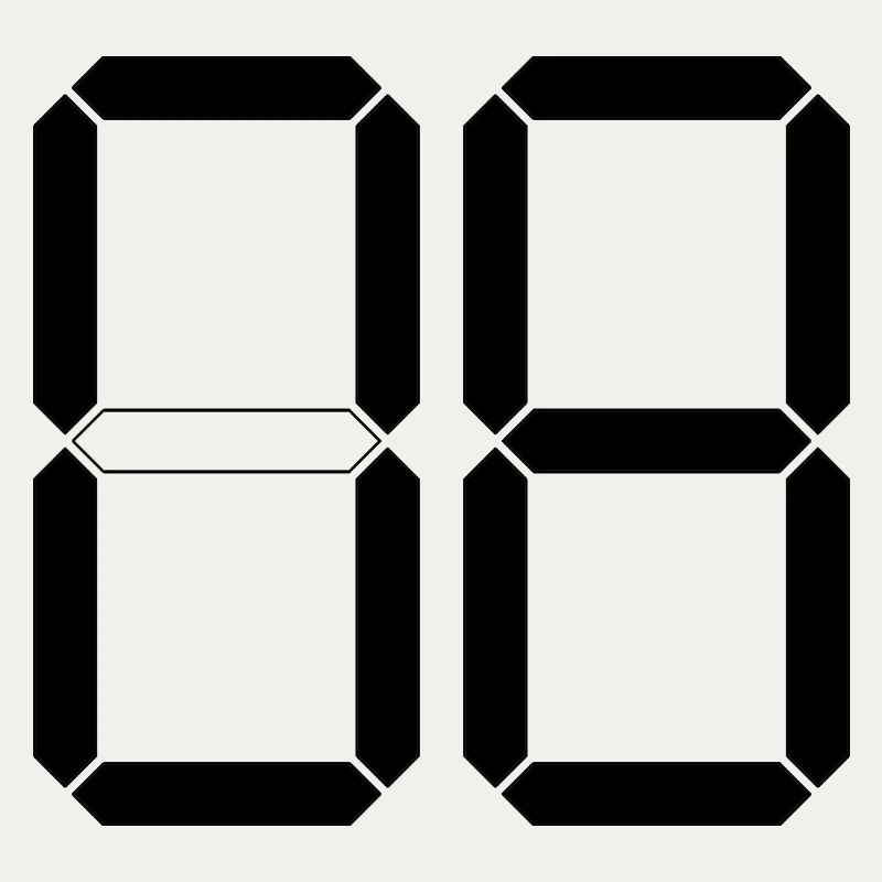 NUMBER 08 Zero Eight Birthday Gift Digital