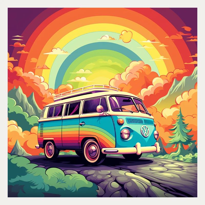 Regenbogen Bus Retroreise