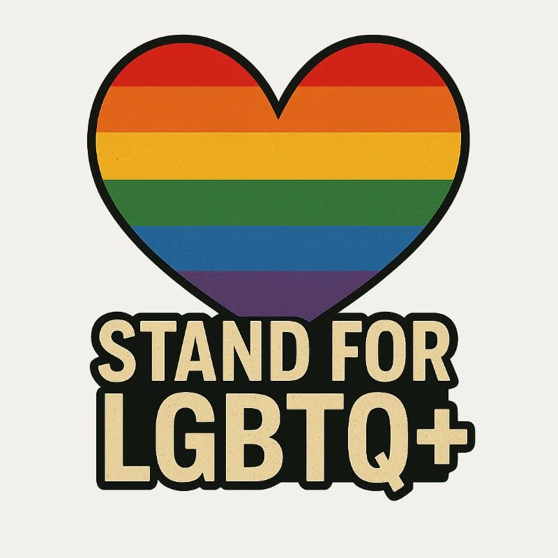 Pride Heart LGBT Support Design